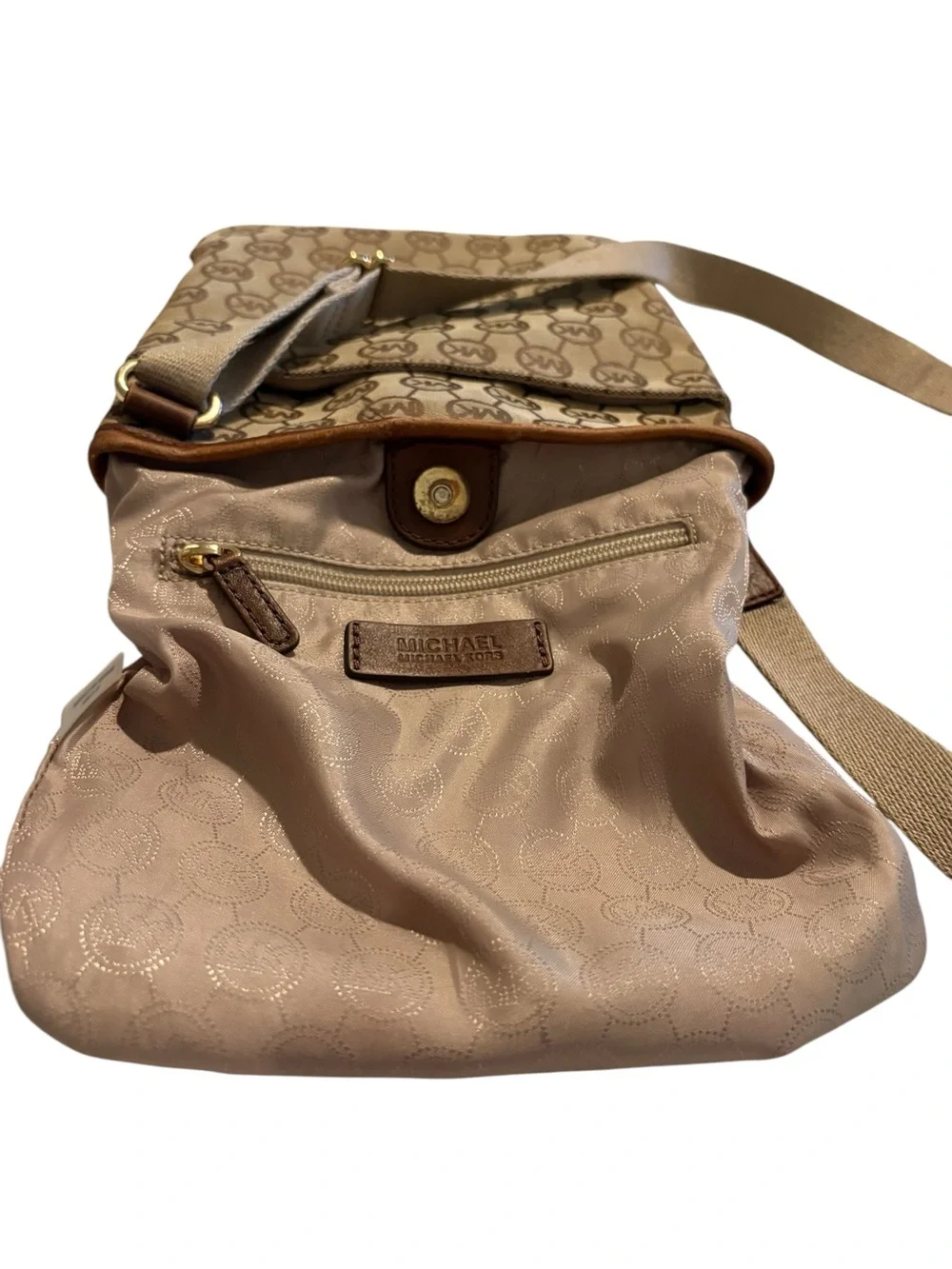 Michael Kors Brown Logo Crossbody Messenger Bag